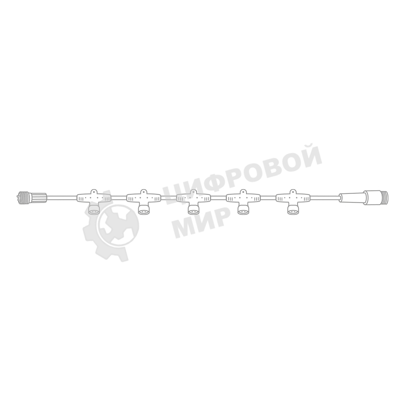 Разветвитель - шина для уличных гирлянд Neon-night Professional (1 вход, 20 выходов), белый ПВХ