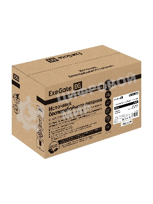 Источник бесперебойного питания ExeGate Power Smart ULB-650.LCD.AVR.1SH.2C13 650VA/360W, LCD, AVR,1*Schuko+2*C13, металлический корпус, черный