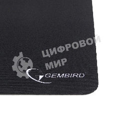 Коврик для мыши Gembird MP-BLACK, черный, размеры 250x200x2мм, полиэстер/резина