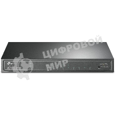 Коммутатор TP-Link JetStream 8-Port Gigabit Smart Switch with 4-Port PoE+, 4× Gigabit PoE+ Ports, 802.3at/af, 62 W PoE Power, Desktop Steel CaseIntegration with Omada SDN Controller, 802.1Q VLAN, STP/RSTP/MSTP, IGMP Snooping, 802.1p/DSCP QoS, ACL, 802.1x, Radius/Tac