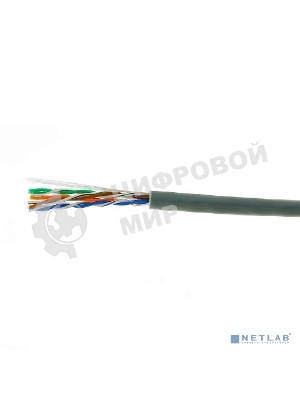 Кабель Cablexpert, UTP5e, 4 пары, 0.51 мм, медь, однож., 305 м, Fluke Test, серый
