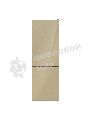 Холодильник Maunfeld MFF185NFBG бежевый двухкамерный инвертор 240/100л морозилка снизу, No Frost
