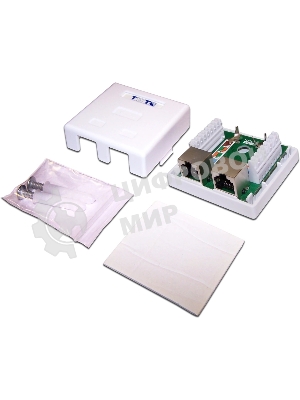 Настенная розетка, 1 порт RJ-45 категории 5е, STP, белая