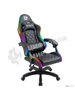 Кресло Defender ENERGY черный, экокожа, 120 кг, механизм качания