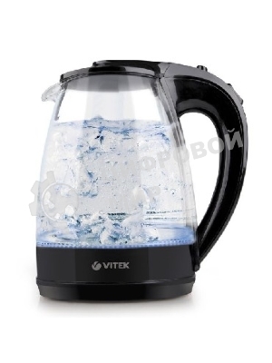 Чайник электрический Vitek VT-1122 TR бесцветное стекло (стекло, 1.7 л, 2200 Вт)