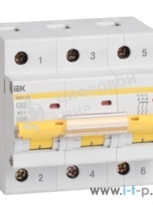 Выключатель автоматический IEK MVA40-3-080-C BА 47-100 3Р 80А 10 кА х-ка С IEK