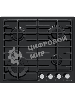 Газовая варочная панель Maunfeld EGHE.64.6CB/G, 4 конфорки, эмалированная сталь, черный