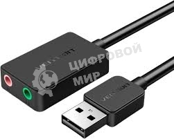 Внешняя звуковая карта Vention USB Черная, шт.