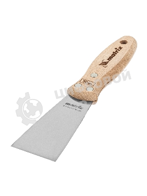 Шпательная лопатка Matrix из нержавеющей стали, 50 мм, буковая рукоятка, EFP