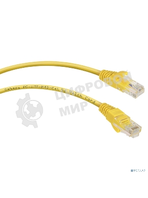 Патч-корд Cabeus, Cat.5e, неэкр., U/UTP, RJ45/RJ45, PVC, AWG24, 0.3м, желтый