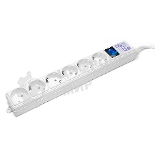 Фильтр-удлинитель PowerCube (SPG(5+1)-16B-3M) 6 розеток, 3м,16А/3,5 кВт, белый