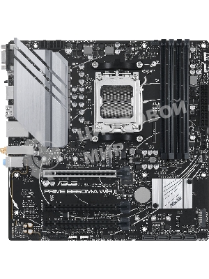 Материнская плата ASUS PRIME B650M-A WIFI II, AM5, AMD B650, 4xDDR5, 4xSATA, 2xM.2, 1xPCI-E 4.0 x16, 2xPCI-E 4.0 x1, 1xHDMI, 1xDP, 1xVGA, 1x 2.5Gb LAN, 2xUSB-A 3.2 Gen 2, 2xUSB-A 3.2 Gen 1, 4xUSB-A 2.0, 3x3.5 мм, 7.1, Micro-ATX