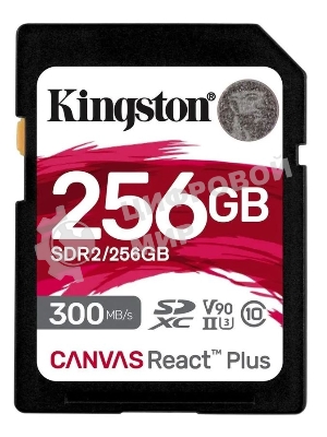Флеш карта SDXC 256Gb Class10 Kingston SDR2/256Gb Canvas React Plus w/o adapter