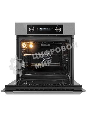 Шкаф духовой электрический Maunfeld AEOH60102S, 60л, дверца с 3 стеклами, нержавеющая сталь