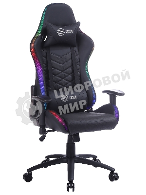 Кресло Cactus CS-CHR-0099BL черный, экокожа, подголовник