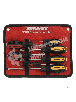 Набор отверток 7 предметов (крестовые и шлицевые) Rexant