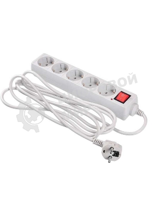 Сетевой фильтр Buro 500SL-3-G 3 м, 5 розеток, серый (пакет ПЭ)