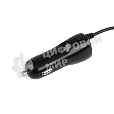 Автозарядка в прикуриватель Rexant microUSB (АЗУ) (5 V, 1000 mA) шнур спираль 1.2 м черный