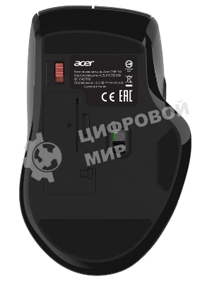 Мышь беспроводная Acer OMR150 черный, 1600 dpi, радиоканал, USB, кнопки - 6