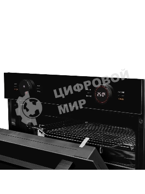 Встраиваемый духовой шкаф Kuppersberg KMW 612 Black с СВЧ, 45 см, 50л, 12 режимов, гидролизная очистка, черный