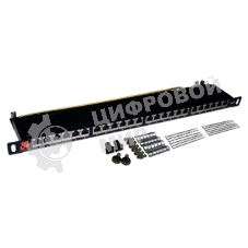 Патч-панель LANMASTER 24 порта, UTP, кат.6, 1U