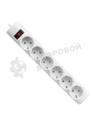 Сетевой фильтр Defender DFS 151 1,8 м, белый, 6 розеток