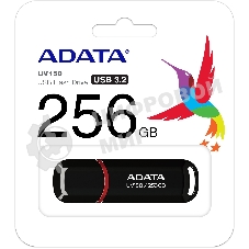 Флешка USB ADATA UV150 (AUV150-256G-RBK), 256Gb, USB 3.0, R/W 100/30, черный