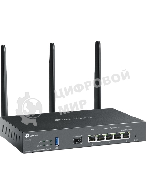 VPN-маршрутизатор TP-Link ER706W Omada с гигабитными портами и поддержкой Wi-Fi AX3000, 1 гиг. SFP WAN/LAN, 1 гиг. RJ45 WAN, 4 гиг. RJ45 WAN/LAN, USB 3.0, до 574 М/с на 2,4 ГГц + до 2402 М/с