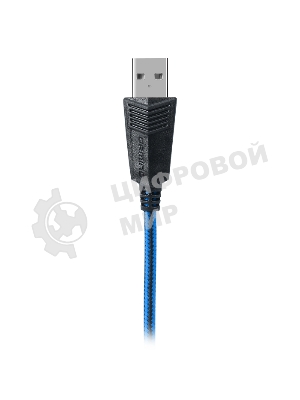 Гарнитура проводная SVEN AP-U980MV, черный-синий (USB, LED, 7.1, 2.2m)