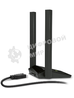 Адаптер TP-Link AC1300Mbps Dual-band High-Gain wireless USB adapter, 867Mbps at 5G and 400Mbps at 2.4G, two high gain antennas, USB 3.0, USB extension cable, support wave 2 MU-MIMO, full compatible with Windows and macOS.