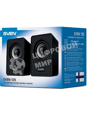Акустическая система SVEN 135, черный (6 Вт, питание USB)