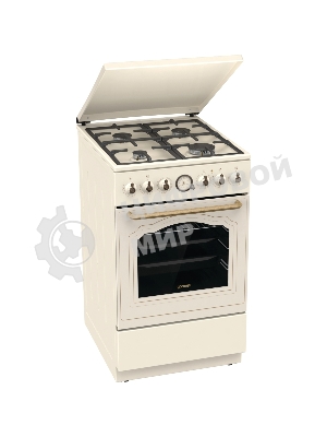 Плита комбинированная Gorenje GKS5B70CLI бежевый, конфорок 4 газовых, духовка 70 л, 50 см x 85 см x 59.4 см