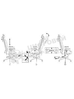 Кресло Бюрократ MC-612N-H TW-01 черный, сетка, подголовник