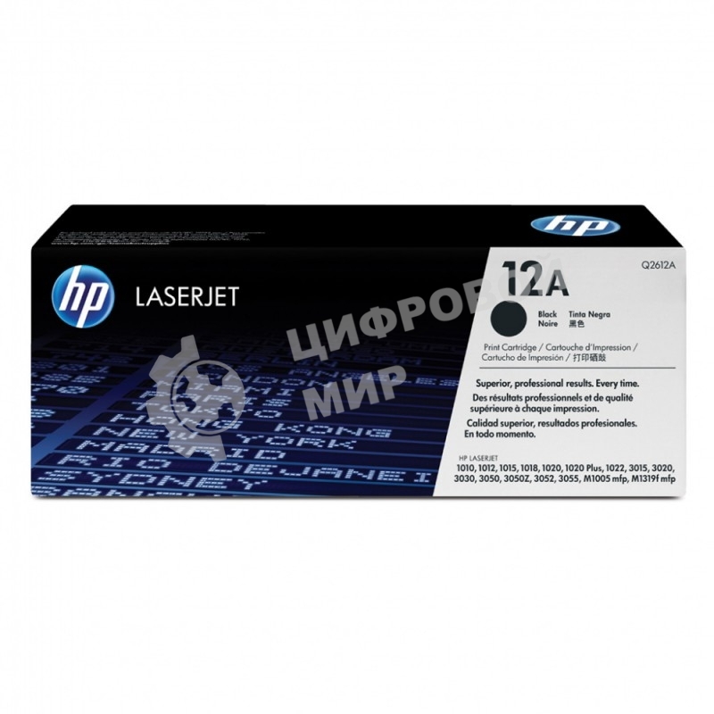 Картридж лазерный HP Q2612A черный для LaserJet 1010/1018/1020/1012/1015/3015/3020/3030 (2000 стр.)