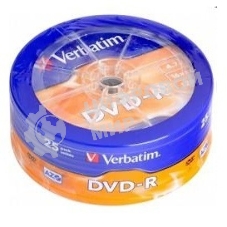 Диск DVD-R Verbatim 4.7Gb 16x Cake Box (25шт) (43730)