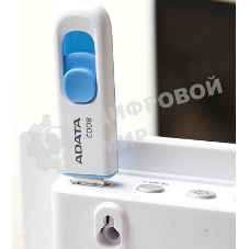 Флешка USB ADATA C008 (AC008-32G-RWE), 32Gb, USB 2.0, R/W 15/5, белый/синий