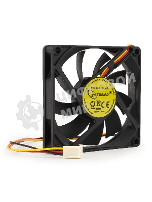 Вентилятор для корпуса Gembird черный, 80 мм, 2600 об/мин, 27 дБ, 3 pin