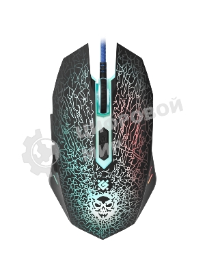 Мышь проводная Defender Shock GM-110L черный, 3200 dpi, USB, кнопки - 6