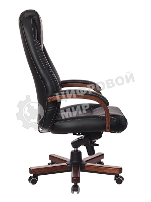 Кресло Бюрократ T-9923WALNUT/BLACK черный, кожа