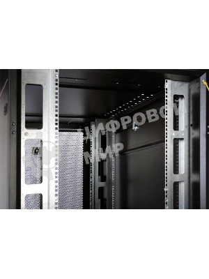 Шкаф серверный ЦМО ШТК-СП-42.8.12-48АА-9005 42U 800x1200 мм пер. дв. перфор. задн. дв. перфор. 2-хст. 2 бок. пан. 1350 кг черный