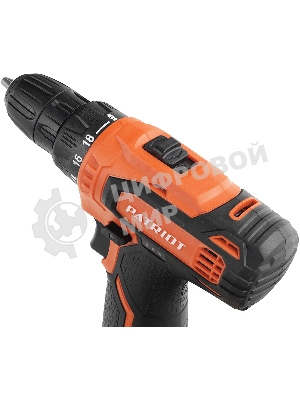 Дрель-шуруповерт Patriot BR 119Li, 12 В, 2 Ач, 30 Нм, щеточный