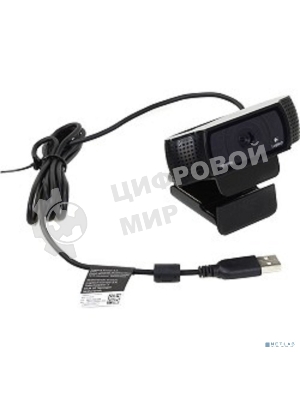 Веб-камера Logitech C920 1920x1080, 30 кадр/с, USB Type-A, микрофон (2 шт, шумоподавление), автоматическая фокусировка, автоосвещение, универсальное крепление