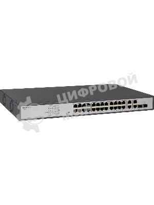 Коммутатор неуправляемый PoE ORIGO Unmanaged Switch 26x1000Base-T (24x1000Base-T PoE), 2xCombo 1000Base-T/SFP, PoE Budget 370W, Long-range PoE up to 250m, 19