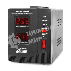 Стабилизатор напряжения Powerman AVS 500D черный (500ВА, 5А, КПД 98%, циф. индикация вх./вых. напряж.)