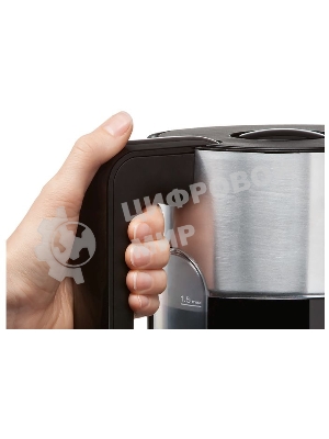 Чайник электрический Bosch TWK8613 1.5 л, 2400 Вт, черный/серебристый (корпус: нержавеющая сталь)