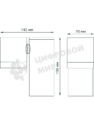 Светильник садово-парковый настенный архитектурный Gauss Sonata, 1xGU10, 142x155x70мм, 170-240V/50Hz, Max.35W, IP54, 1/12