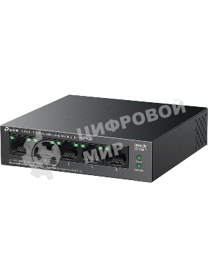 Коммутатор настольный TP-Link LS105LP с 5 портами 10/100 Мбит/с (4 порта PoE)