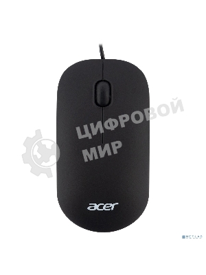 Мышь проводная Acer OMW122 черный, 1200 dpi, USB, кнопки - 3