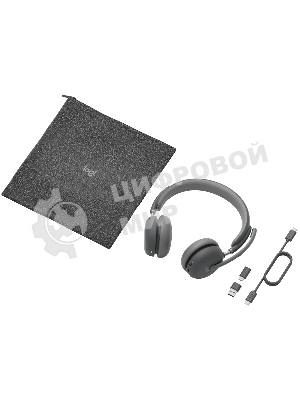 Гарнитура Logitech Zone Wireless 2 UC Graphite серый, беспроводная, Bluetooth 5.2, ANC