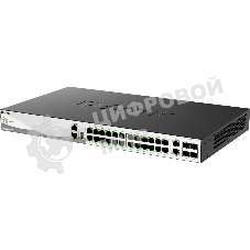 Коммутатор Multigigabit Managed L3 Stackable Switch 24x2.5GBase-T, 2x10GBase-T, 4х25GBase-X SFP28, Surge 6KV, CLI, 1000Base-T Management, RJ45 Console, USB, RPS, Dying Gasp